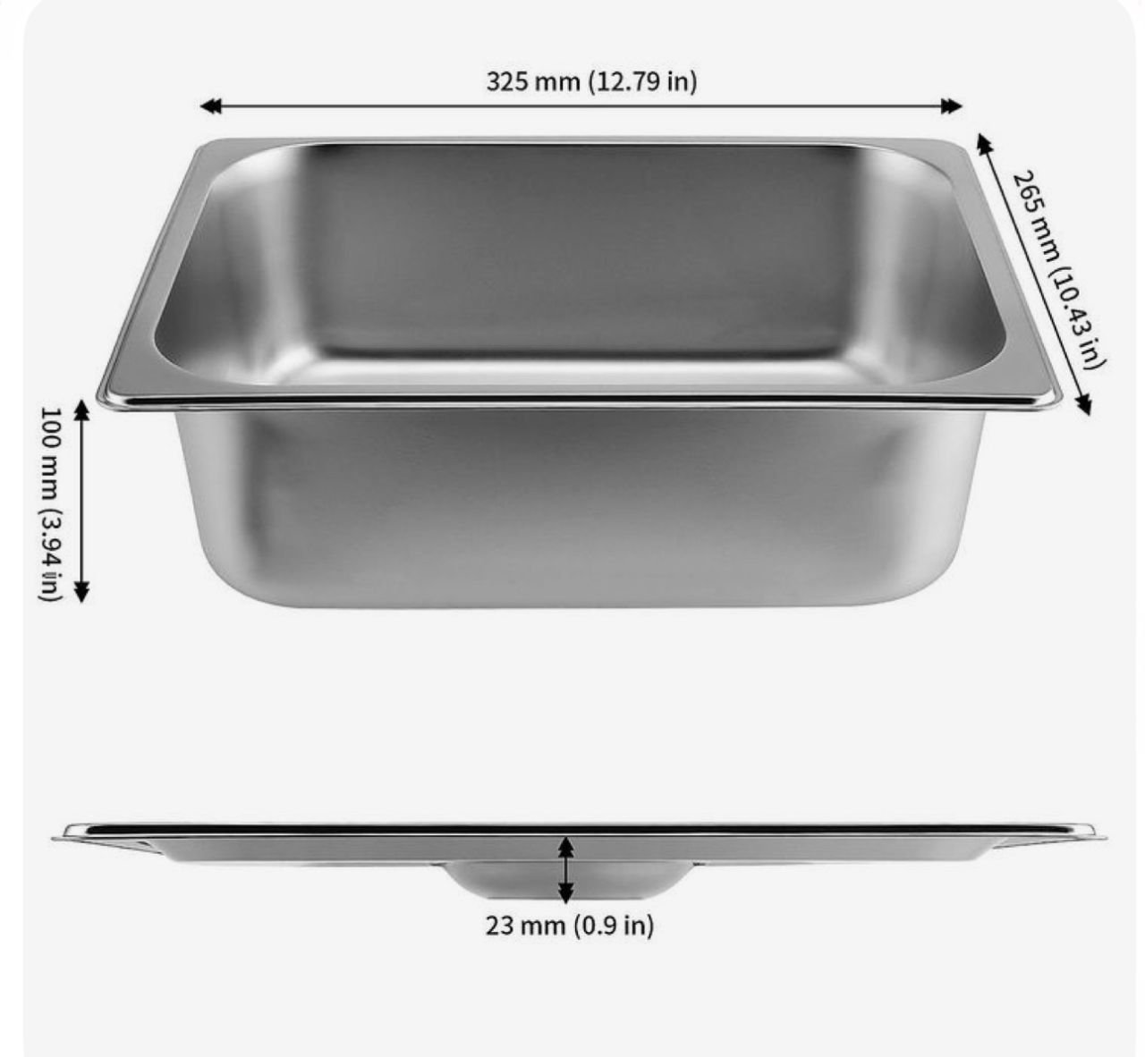 Stainless steel steam pan