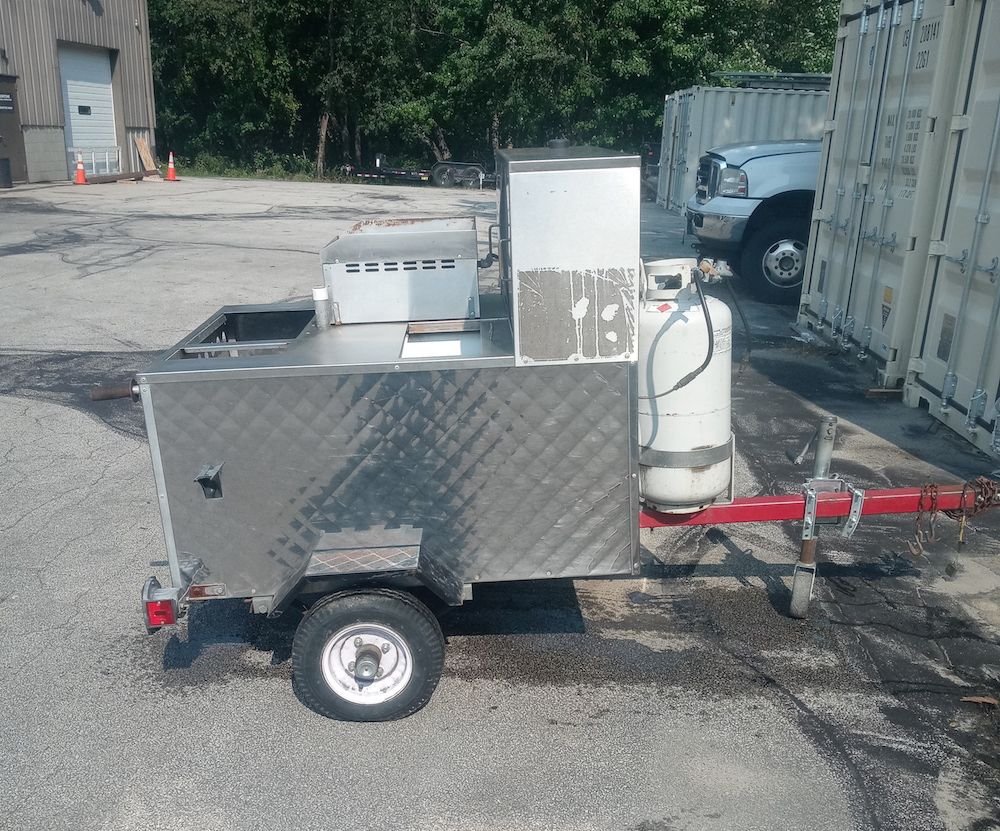 Silver Hot dog cart